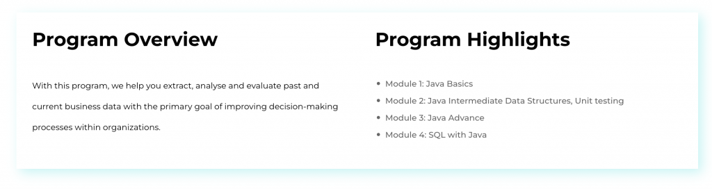 Java Training Program